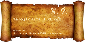 Manojlovics Ildikó névjegykártya